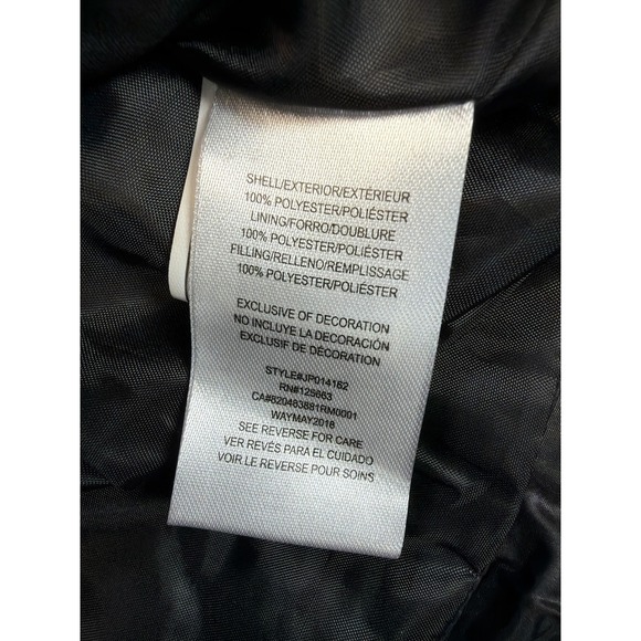 Pink Platinum Women's Black Quilted Hooded Puffer Jacket Zip Front Size S - Picture 5 of 8